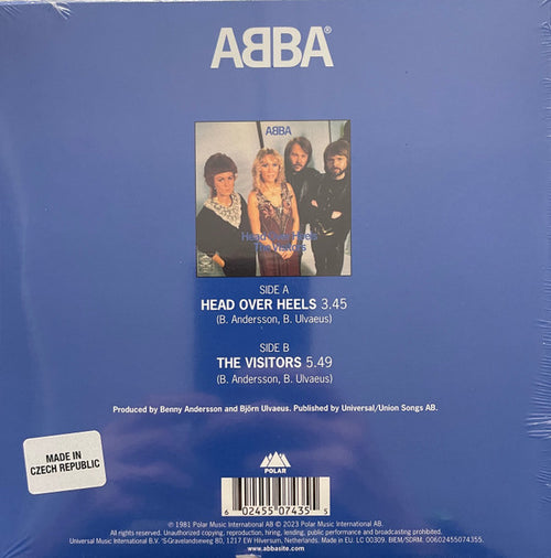 ABBA : Head Over Heels / The Visitors (7", Single, Pic, RE)