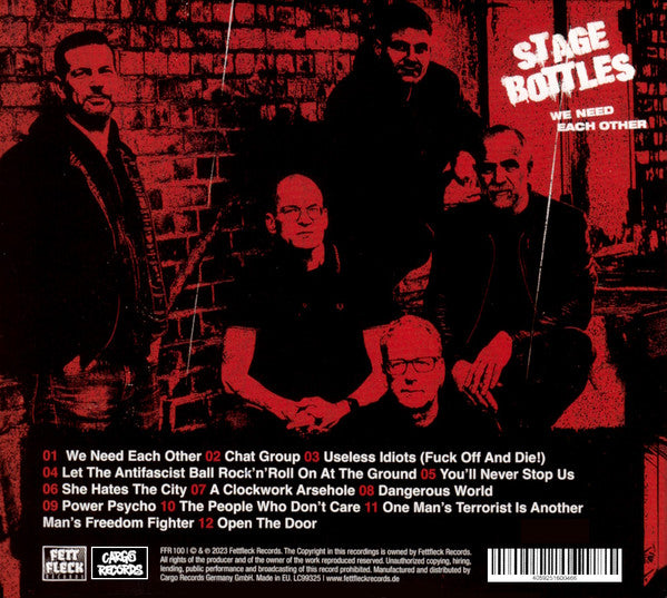 Stage Bottles : We Need Each Other (CD, Album)