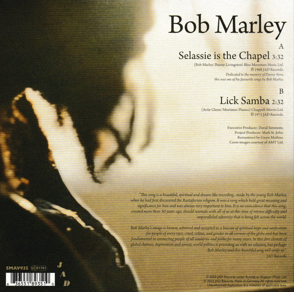 Bob Marley : Selassie Is The Chapel / Lick Samba (7", Single)