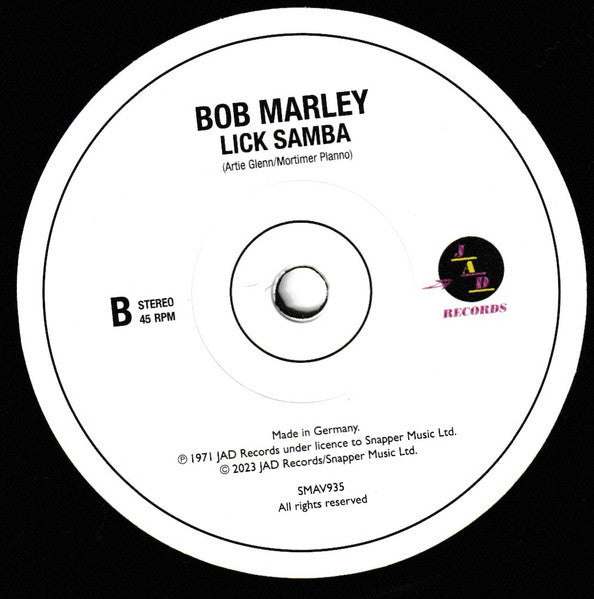Bob Marley : Selassie Is The Chapel / Lick Samba (7", Single)