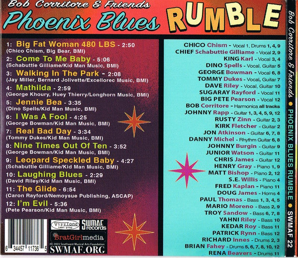 Bob Corritore And Friends : Phoenix Blues Rumble (Showcasing Phoenix Blues Singers!) (CD, Album)