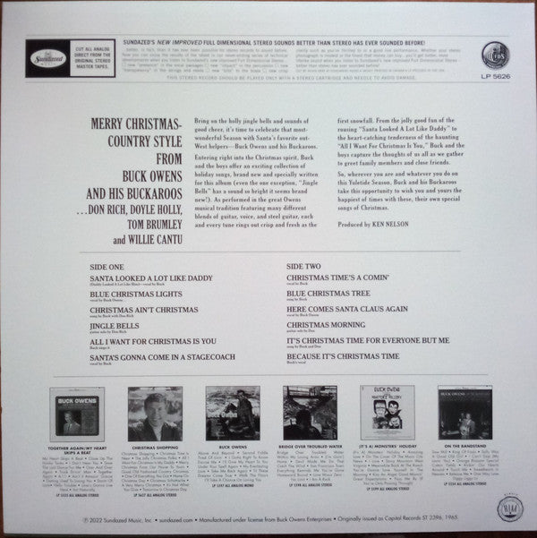 Buck Owens And His Buckaroos : Christmas With Buck Owens And His Buckaroos (LP, Album, RE, Tra)