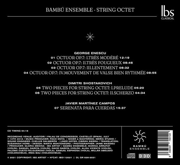 Bambú Ensemble String Octet, George Enescu, Dmitri Shostakovich, Javier Martínez Campos : Enescu, Shostakovich, Martínez Campos (CD, Album)