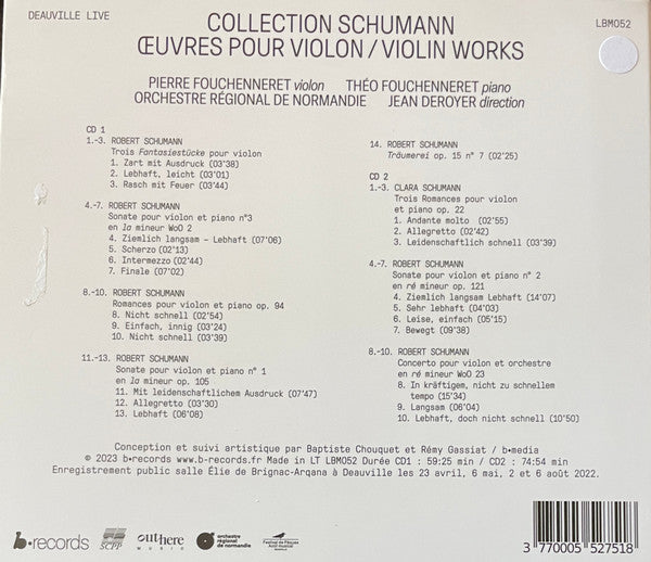 Robert Schumann : Oeuvres Pour Violon (2xCD, Album)