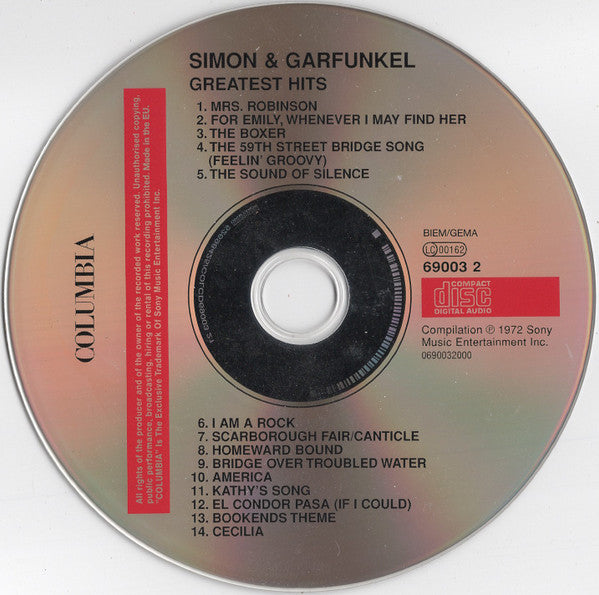 Simon & Garfunkel : Simon And Garfunkel's Greatest Hits (CD, Comp, RE, RP)