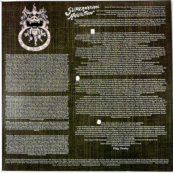 Deceased : Supernatural Addiction (LP, Album, RE, Gat)