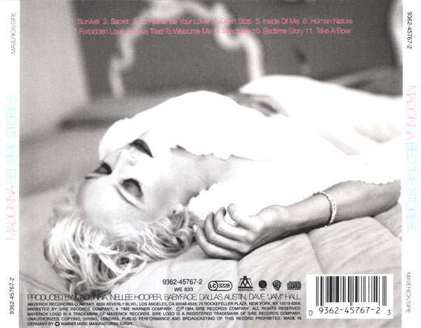 Madonna : Bedtime Stories (CD, Album, WMM)