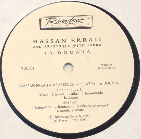 Hassan Erraji And Arabesque (4) With Sabra* : Ia Dounia (LP, Album)