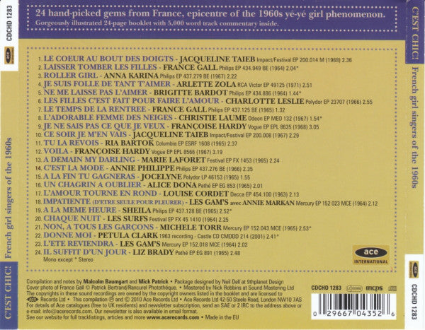 Various : C'est Chic! (French Girl Singers Of The 1960s) (CD, Comp)