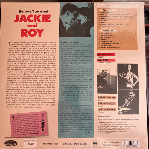 Jackie And Roy* : You Smell So Good (LP, Album, Ltd, Num, RE, 180)