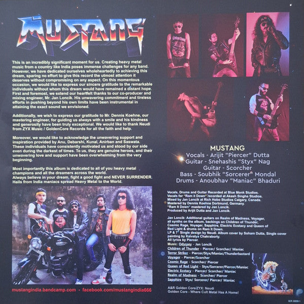 Mustang (13) : Beyond Raging Thunder (LP, Album, Blu + 7")