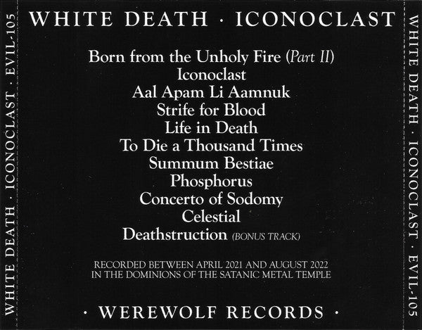 White Death : Iconoclast (CD, Album)