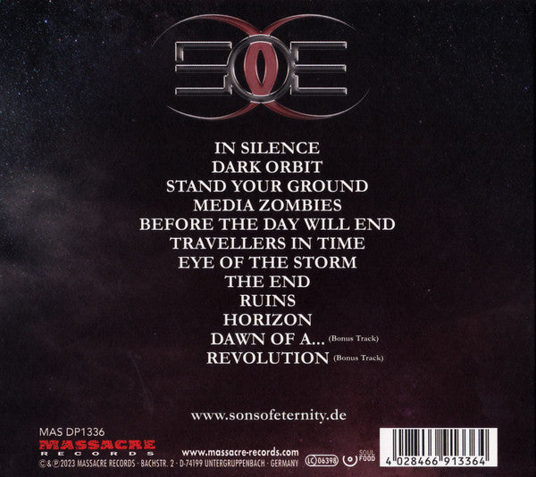 Sons Of Eternity : End Of Silence (CD, Album, Dig)