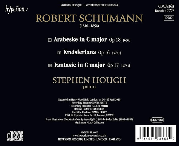 Robert Schumann, Stephen Hough : Arabeske - Kreisleriana -  Fantasie (CD, Album)