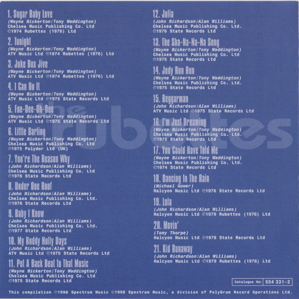 The Rubettes : The Very Best Of The Rubettes (CD, Comp)