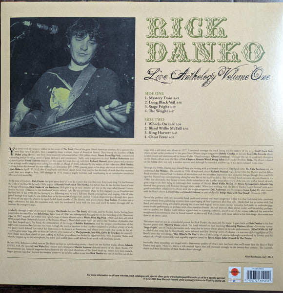 Rick Danko : Live Anthology Volume One (LP, Pin)