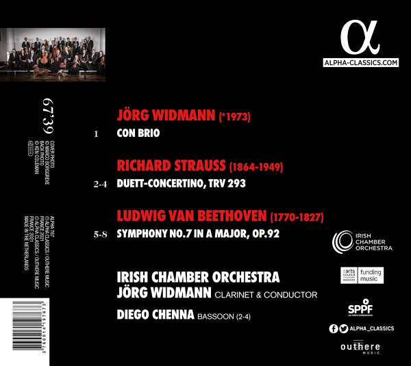 Jörg Widmann, Richard Strauss, Ludwig van Beethoven, Irish Chamber Orchestra, Jörg Widmann : Con Brio (CD, Album)