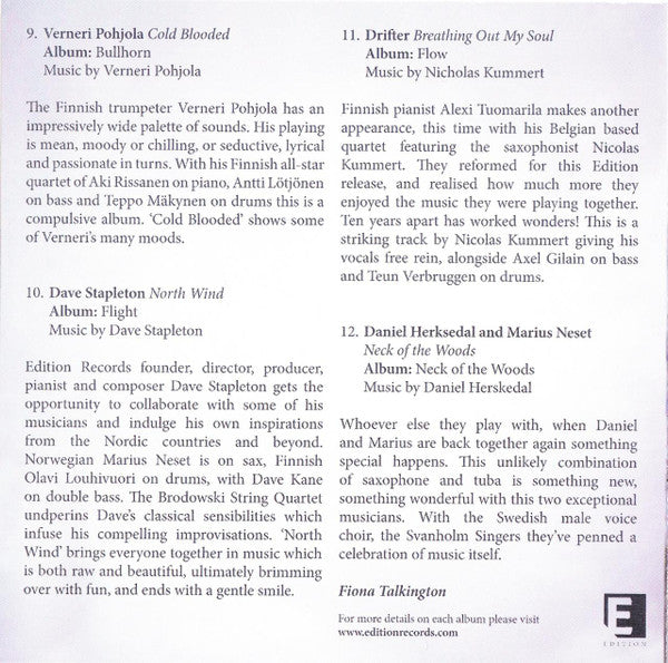Various : Northern Edition Curated by Fiona Talkington (CD, Album)