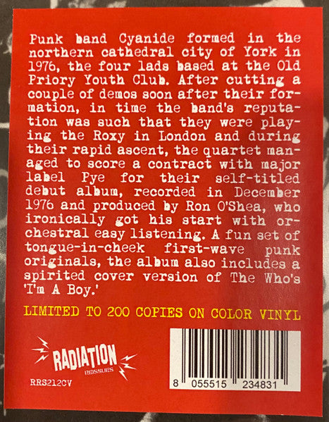 Cyanide (7) : Cyanide (LP, Ltd, RE, Red)