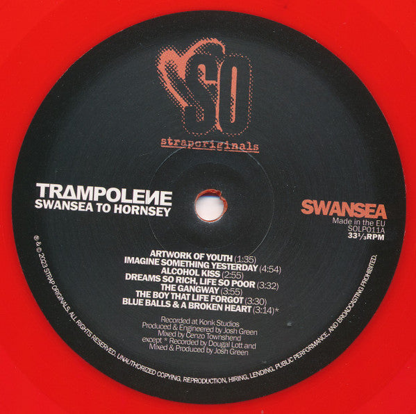 Trampolene : Swansea To Hornsey (LP, Album, RE, Red)