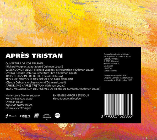 Richard Wagner, Claude Debussy, Othman Louati, Marie-Laure Garnier, Fiona Monbet, Romain Louveau, Ensemble Miroirs Étendus : Après Tristan (CD, Album)