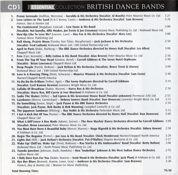 Various : British Dance Bands (2xCD, Comp)