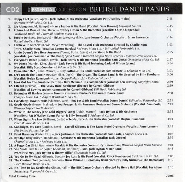 Various : British Dance Bands (2xCD, Comp)