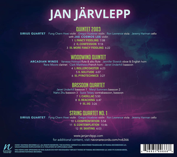 Sirius String Quartet, Arcadian Winds, Jae Cosmos Lee, Jan Jarvlepp : High Voltage: Chamber Music (CD, Album)