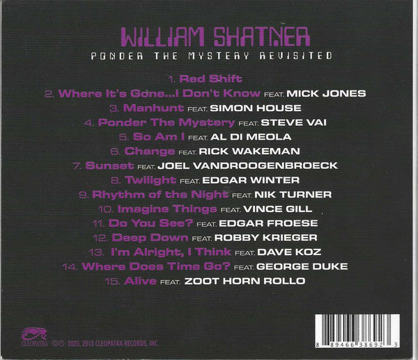 William Shatner : Ponder The Mystery Revisited (CD, Album)