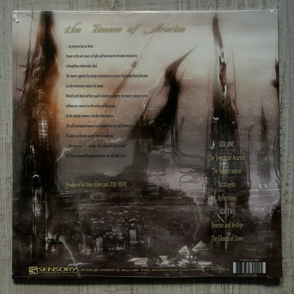 Zero Hour (3) : The Towers Of Avarice (LP, Album, RE)