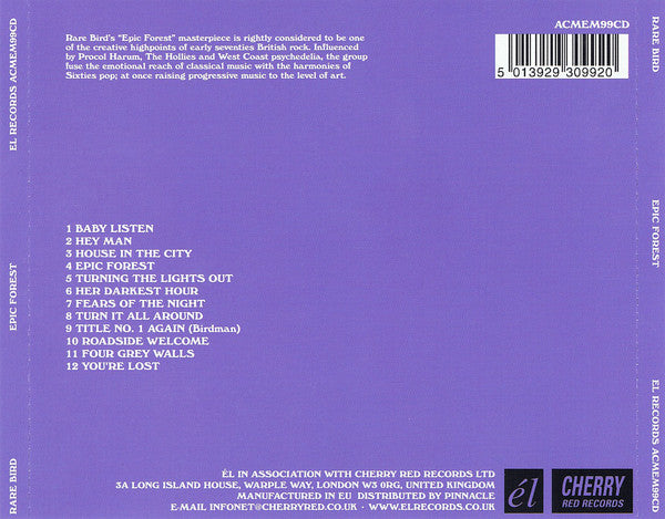 Rare Bird : Epic Forest (CD, Album, RE)