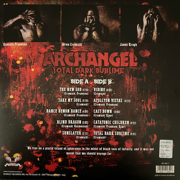 Archangel (29) : Total Dark Sublime (LP, Album, Red)