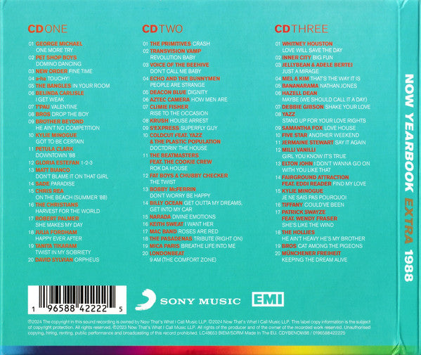 Various : Now Yearbook Extra '88 (60 More Essential Hits From 1988) (3xCD, Comp, Col)