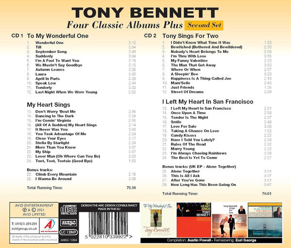 Tony Bennett : Four Classic Albums Plus - Second Set (2xCD, Comp, RM)