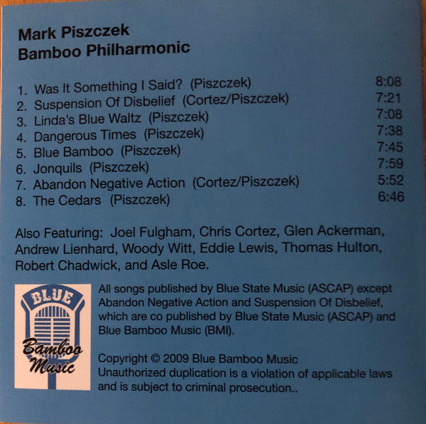 Mark Piszczek : Bamboo Philharmonic (CD, Album)
