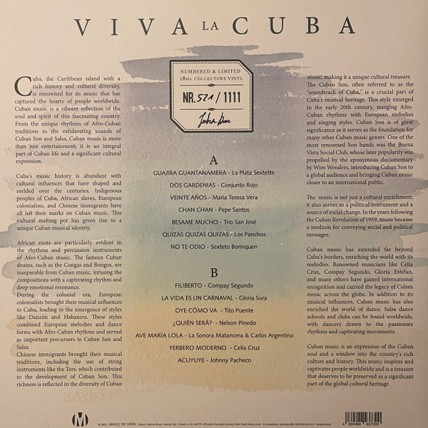 Various : Viva La Cuba (LP, Comp, Ltd, Num, Min)