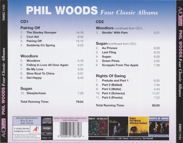 Phil Woods : Four Classic Albums (2xCD, Comp, RM)