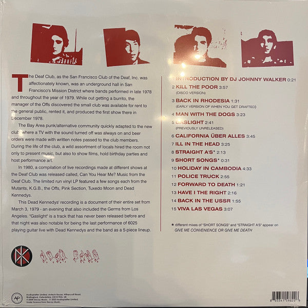 Dead Kennedys : Live At The Deaf Club (LP, Album, Ltd, RE, Red)
