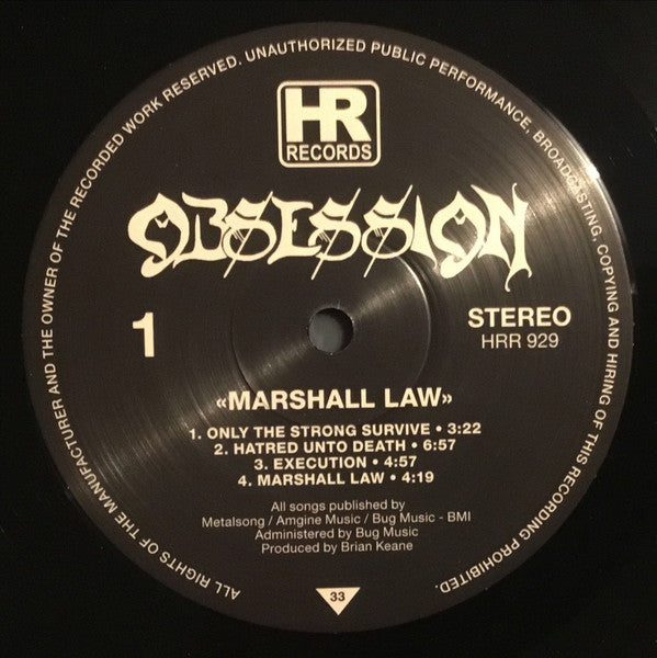Obsession (6) : Marshall Law (LP, Ltd, RE, Bla)