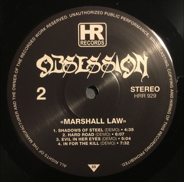 Obsession (6) : Marshall Law (LP, Ltd, RE, Bla)