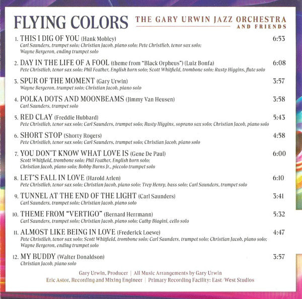 The Gary Urwin Jazz Orchestra : Flying Colors (CD, Album)