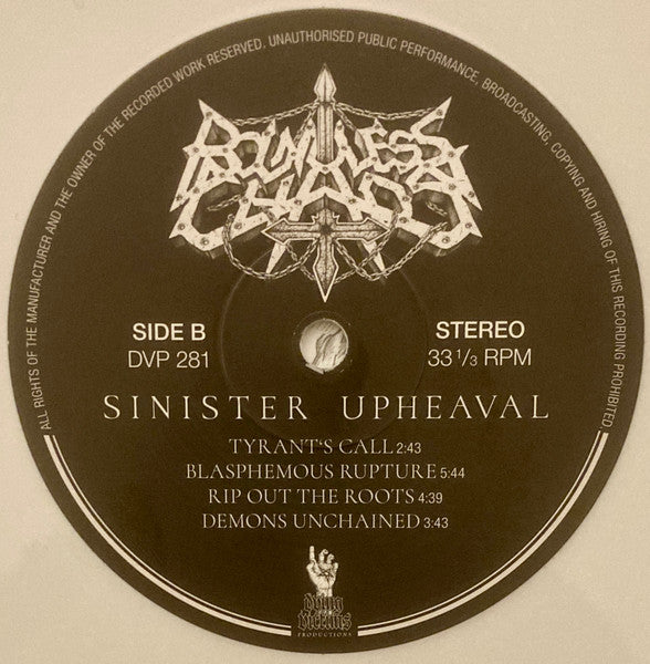 Boundless Chaos : Sinister Upheaval  (LP, Album, S/Edition, Whi)