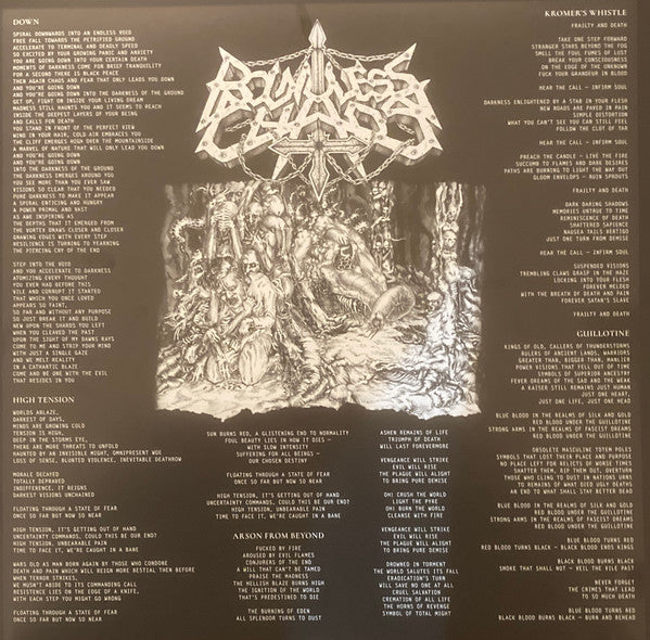 Boundless Chaos : Sinister Upheaval  (LP, Album, S/Edition, Whi)