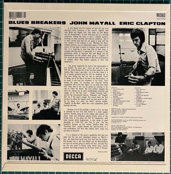 John Mayall With Eric Clapton : Blues Breakers (LP, Album, Mono)