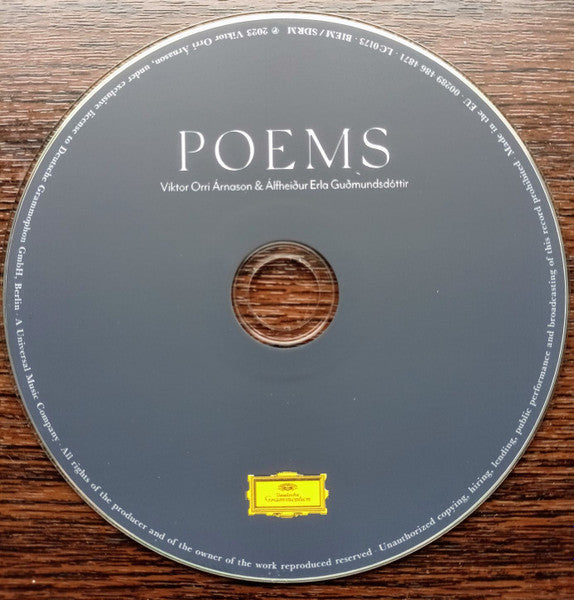 Viktor Orri Árnason, Álfheiður Erla Guðmundsdóttir : Poems (CD)