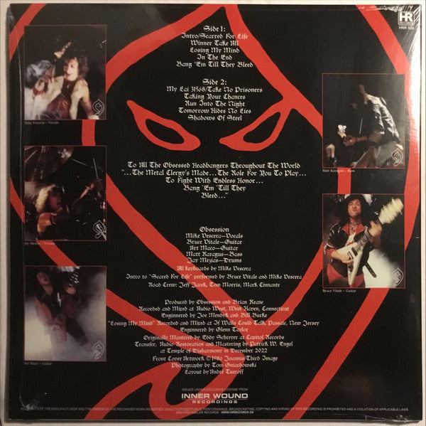 Obsession (6) : Scarred For Life (LP, Album, Ltd, RE)