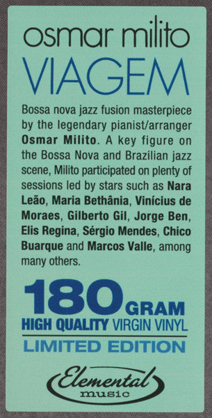 Osmar Milito : Viagem (LP, Album, Ltd, RE, 180)