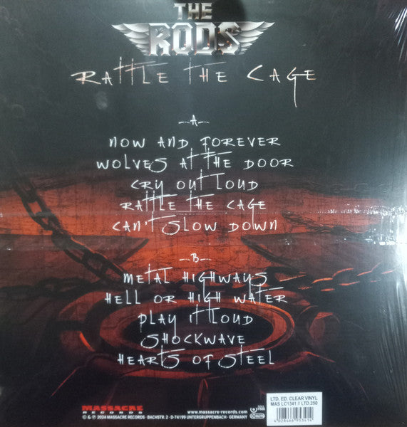 The Rods : Rattle The Cage (LP, Album, Ltd, Cle)
