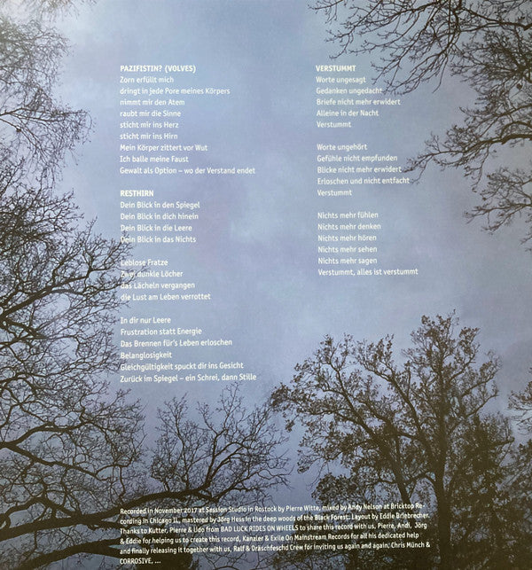 Crowskin / Bad Luck Rides On Wheels : Verstummt / Monocelestial Chords (LP, Album, Ltd)