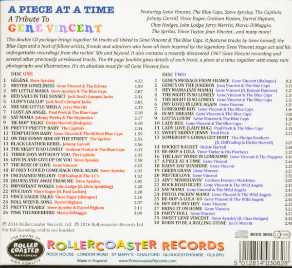 Various : A Tribute To Gene Vincent - A Piece At A Time (2xCD, Comp)